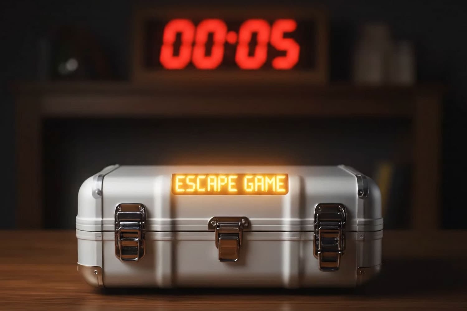 Deltagare samarbetar runt en Escape Game-väska